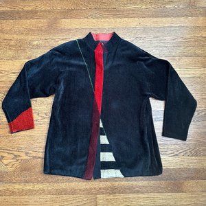 Mina Norton Chenille Jacket Wearable Art L or XL